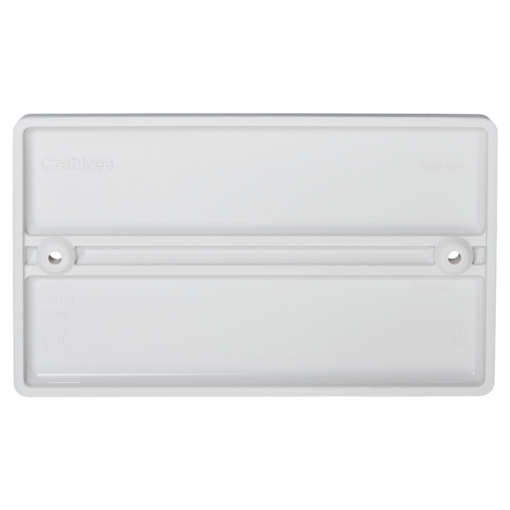 5x Crabtree Instinct 2 Gang Blank Plate - White 109785 - Image 2