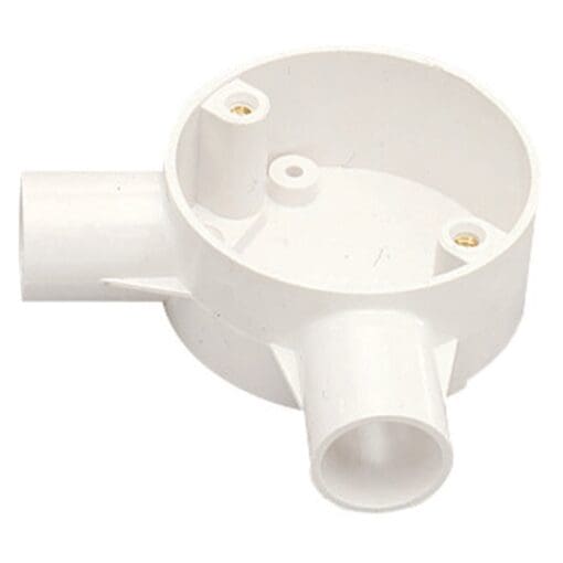MK Egatube PVC-U Angle Box 2 Way 20mm - White 113713