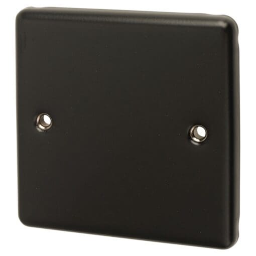 5x Eurolite Enhance Decorative 1 Gang Blanking Plate - Matt Black 139159