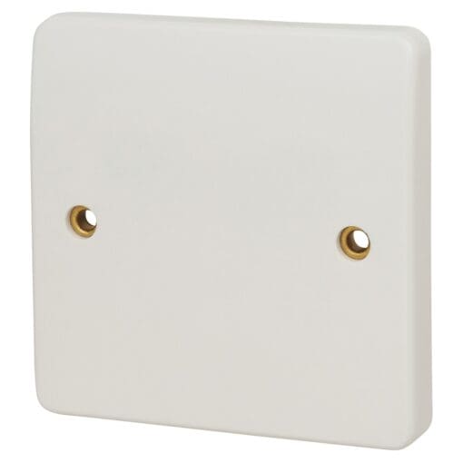 MK Logic Plus 1 Gang Blank Plate with Flex Outlet - White 161393