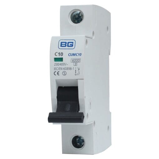 5x BG 10A Single Pole MCB - Type C 198533