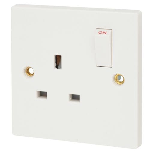 CONTACTUM 13A 1 GANG SINGLE POLE SWITCHED SOCKET 213053