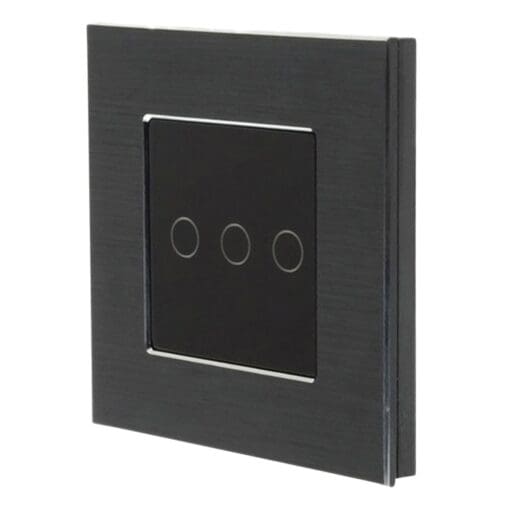 Homeflow 3 Gang Wi-Fi Smart Aluminium Switch - Black 217597