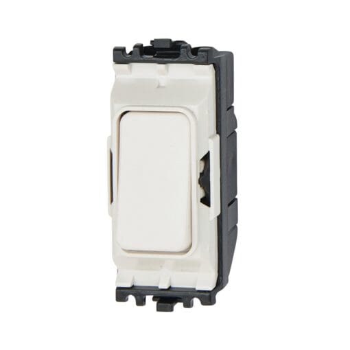 MK 10A 2 Way Single Pole Retractive Grid Switch - White 260985