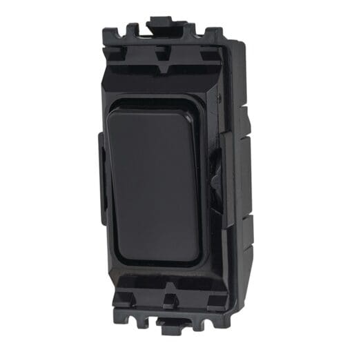 5x MK 10A 1 Way Single Pole Grid Switch - Black 300129