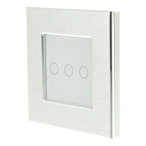 Homeflow 3 Gang Wi-Fi Smart Aluminium Switch - White/Silver 482195