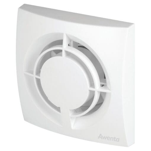 Awenta Fabio Extractor Fan with Terminal Block - 4"/100mm - White 620416