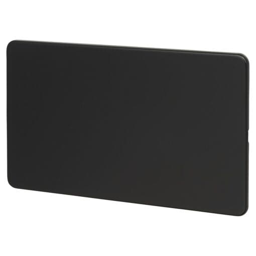 Knightsbridge 2 Gang Blanking Plate - Matt Black 739480