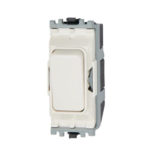 5x MK 10A 1 Way Double Pole Grid Switch - White 760204