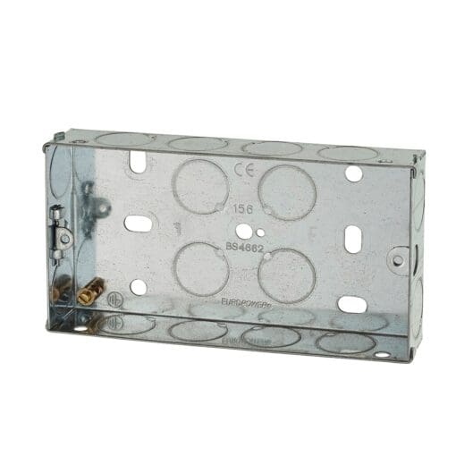 2 GANG KNOCKOUT BACK BOX 25MM GALVANISED 805569