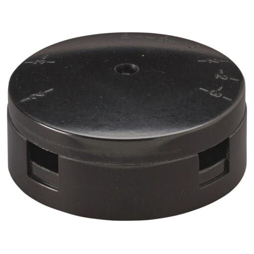 5x Crabtree Capital 30A 3 Way Adaptable Junct Box - 88mm Diameter - Bla 810197