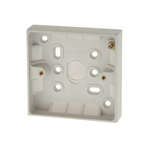 10x BG 1 Gang Surface Pattress Box with Earth Terminal - 19mm - White 840858