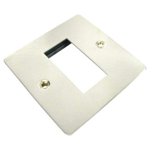 5x Modular Wall Plate Frame Single Brushed Chrome 872453