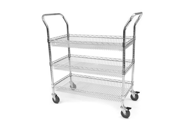 Eclipse Chrome Wire Basket Trolley